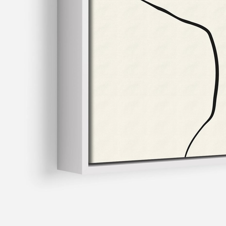 Obraz w ramie 50x50 - Tajemniczy Rytm - kobieta, posąg - rama biała