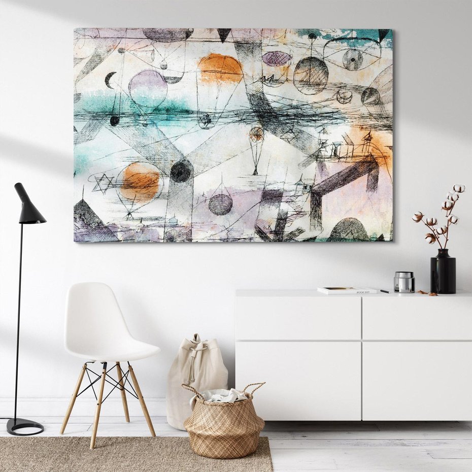 Obraz na płótnie 70x50 - In the realm of air 1917, Paul Klee - Reprodukcja - reprodukcja, obraz na płótnie