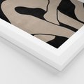 Plakat w ramie 50x70 - Nocne Pochłonięcia - abstrakcyjne linie, mroczny plakat - rama biała
