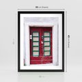 Plakat w ramie 30x40 - Retro Przez Drzwi - drzwi, retro - rama czarna