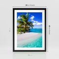 Plakat w ramie 30x40 - Zaklęte palmy tropików - palmy, ocean - rama czarna