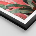 Zestaw obrazy w ramie 50x70 galeria - liście, tropikalne, bananowiec - rama czarna