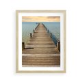 Plakat w ramie 40x50 - Pomost ku morzu - pomost, morze - rama drewno