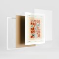 Plakat w ramie 40x50 - Refleksje Kolorowych Tajemnic - kwiaty, kompozycja - rama biała