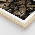 Plakat w ramie 40x50 - Piękno Prostej Formy - drewno, kłody - rama drewno