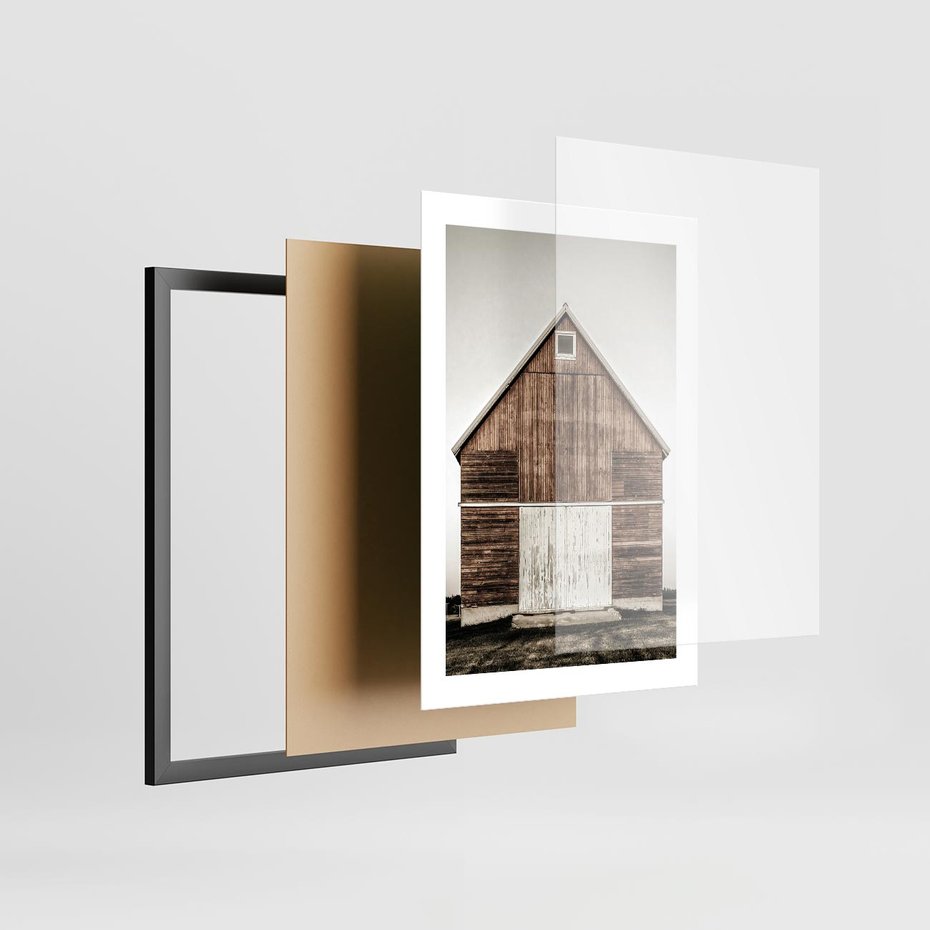 Plakat w ramie 30x40 - Rustykalny Drewniany Domek - domek, drewniany dom - rama czarna