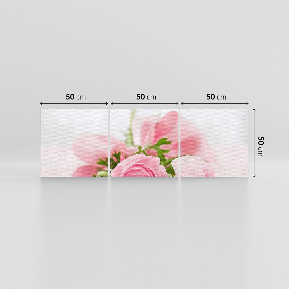 Obraz na płótnie 150x50 - Bukiet Róż - róże, bukiet