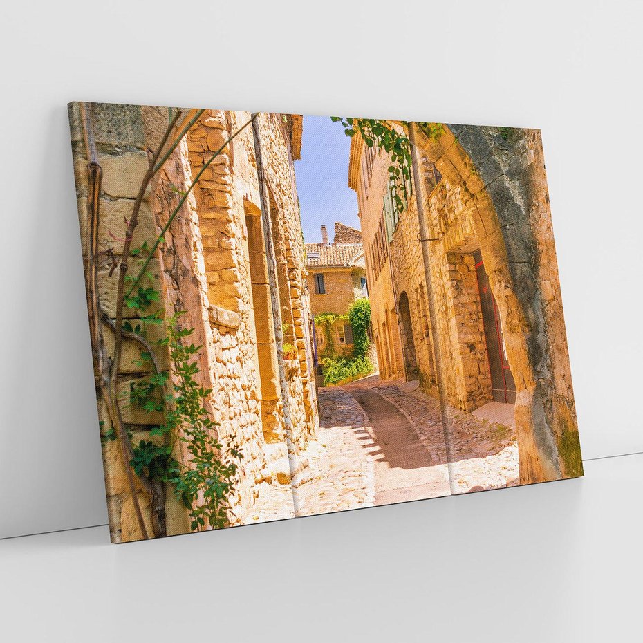 Obraz na płótnie 120x80 - Malownicza uliczka w perspektywie - uliczka, perspektywa