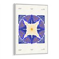 Obraz w ramie 50x70 - Księga Abstrakcji - abstrakcyjna boho kompozycja, granatowe ćmy - rama biała