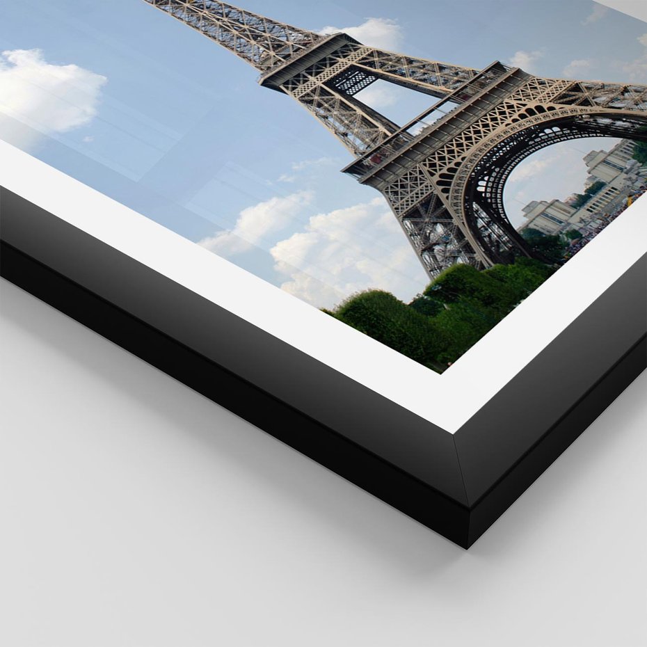 Plakat w ramie 40x50 - Paryż z wieżą Eiffla - Eiffla, Paryż - rama czarna