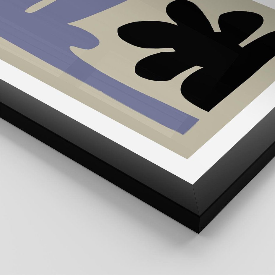 Plakat w ramie 30x40 - Abstrakcyjne Interakcje Form - minimalizm, boho plakat - rama czarna