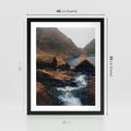 Plakat w ramie 40x50 - Spokój Natury - skandynawski, pejzaż - rama czarna