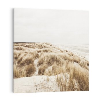 Obraz na płótnie 40x40 - Nadmorskie Wydmy - fotografia, kolory sepii
