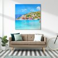 Obraz na płótnie 80x80 - Urok greckich wysp nad morzem - Grecja, morze