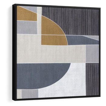 Obraz w ramie 50x50 - Odbicie wschodzącego jutra - graficzne kształty, geometria - rama czarna