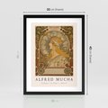 Plakat w ramie 30x40 - Mucha: Reprodukcja i Typografia na Plakacie - reprodukcja, alfons mucha - rama czarna