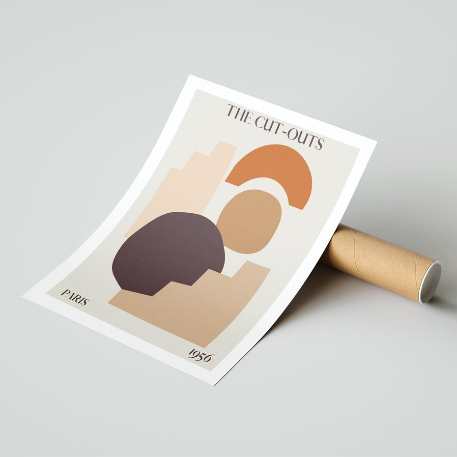 Plakat bez ramy 21x30 - Boho Urok: Plakat z Kolorem Ziemi i Typografią - boho grafika, kolory ziemi