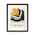 Plakat w ramie 50x70 - Kobiece Obcasy - plakat, minimalizm - rama czarna