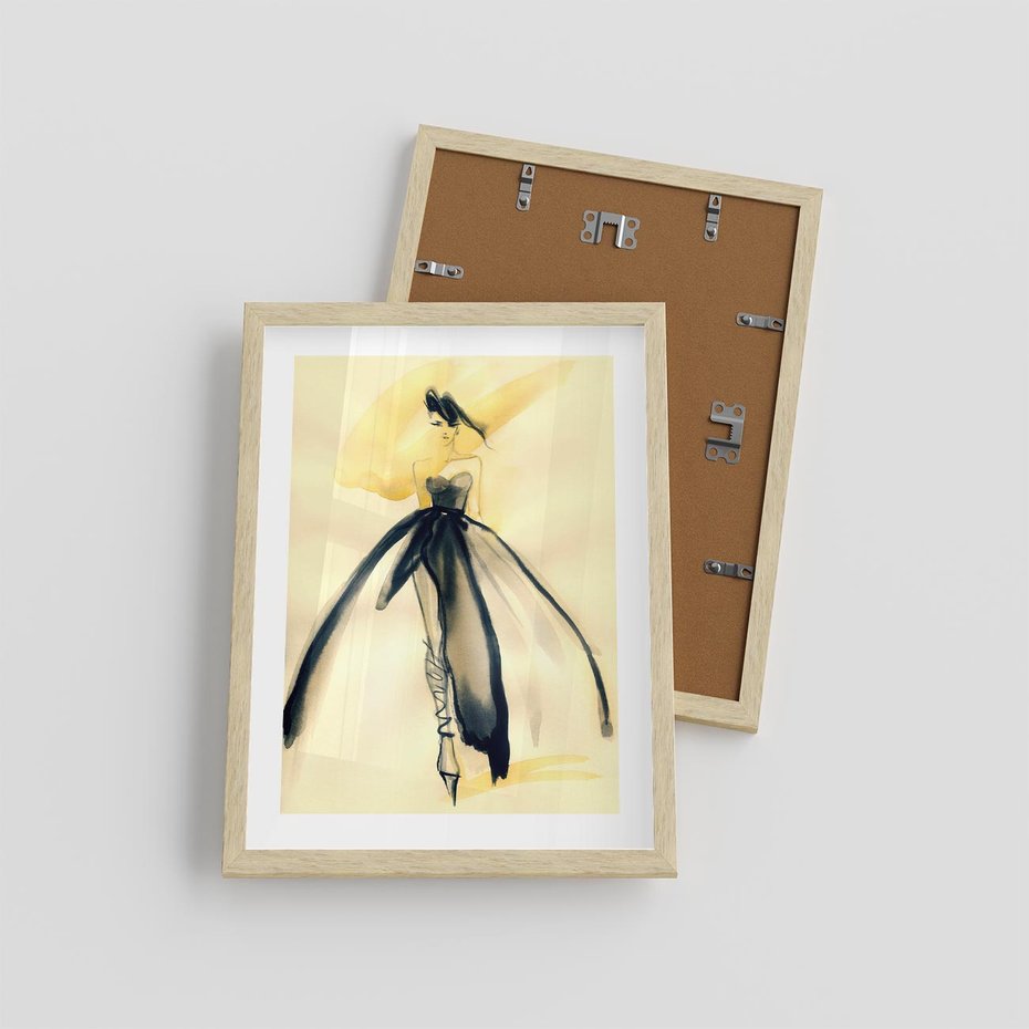 Plakat w ramie 30x40 - Ekspresja Wyrazu - abstrakcja, kobieta - rama drewno