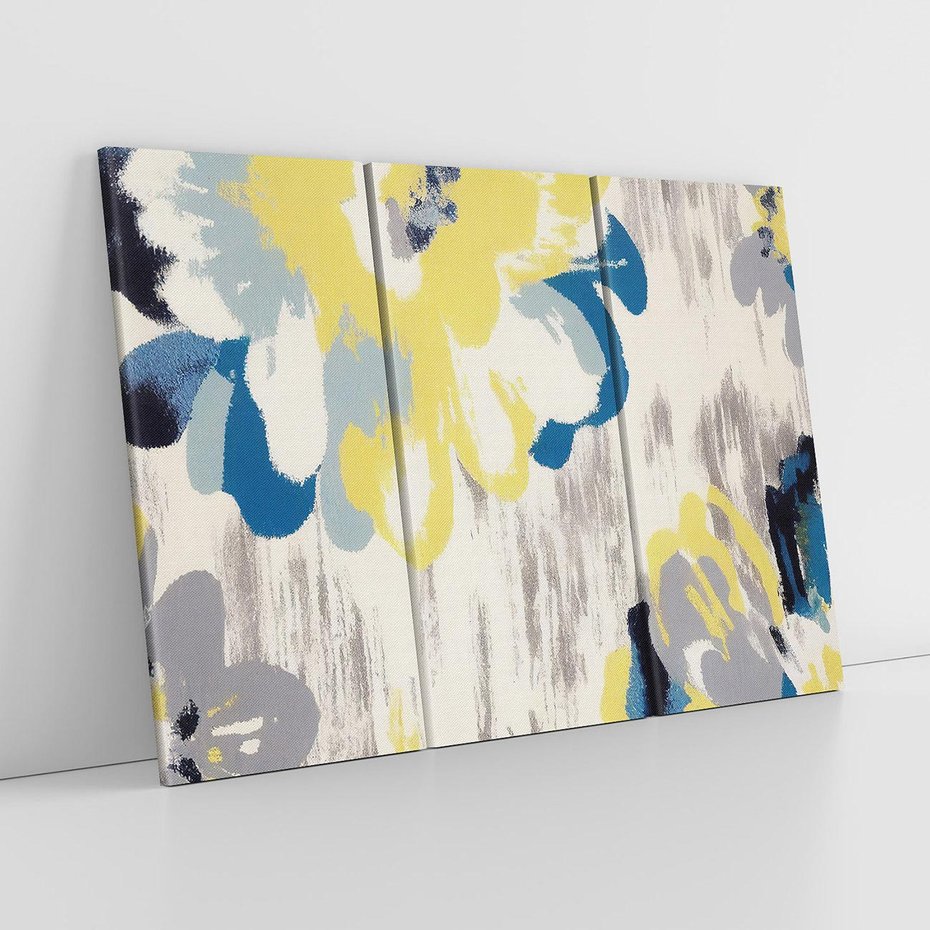 Obraz na płótnie 120x80 - Kwiatowe Impresje - malowane duże kwiaty, kolory żółty