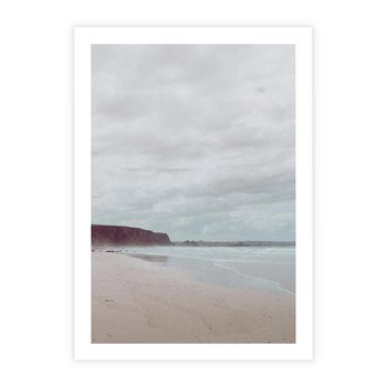 Plakat bez ramy 50x70 - Mglista Plaża - plaża, mglisty krajobraz