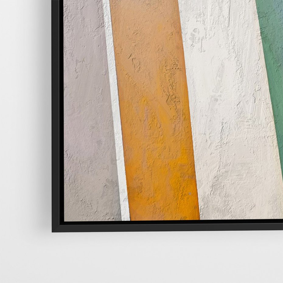 Obraz w ramie 50x70 - Księga Ukrytych Odbić - abstrakcyjne dziwne kształty, olejny obraz - rama czarna