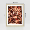 Plakat w ramie 40x50 - Magia Jesiennej Ziemi - liście, jesień - rama drewno