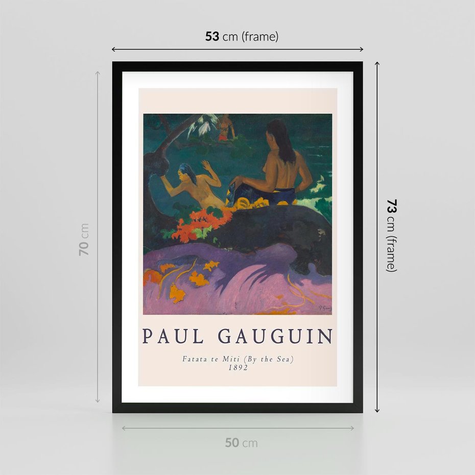 Plakat w ramie 50x70 - Paul Gauguin: Reprodukcja - Paul Gauguin, reprodukcja - rama czarna