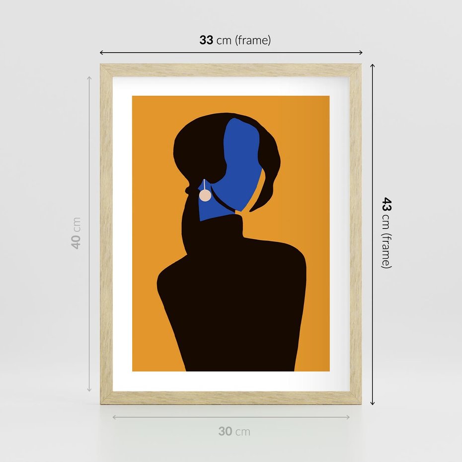 Plakat w ramie 30x40 - Transformacja Form - sztuka nowoczesna, plakat - rama drewno