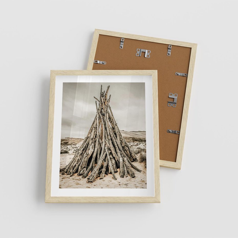 Plakat w ramie 40x50 - Ciepło Przeszłości - retro fotograia, odcienie sepii - rama drewno