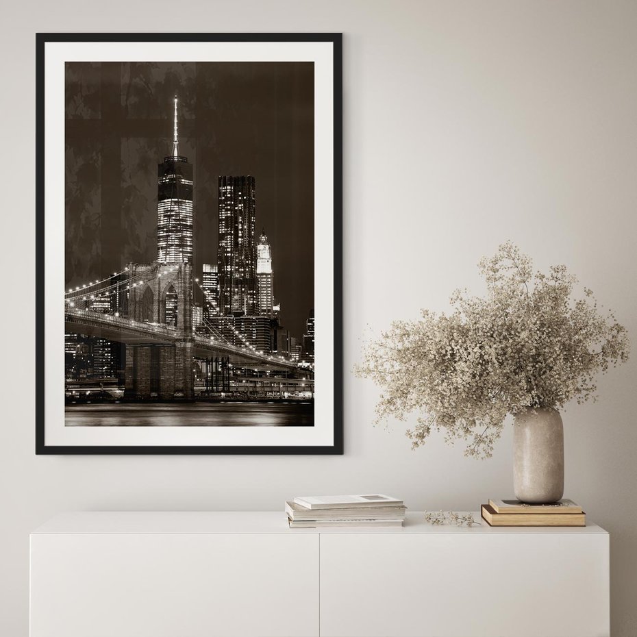 Plakat bez ramy 21x30 - Magia miasta nocą - miasto, noc