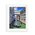 Plakat w ramie 40x50 - Romantyczna gondola w Wenecji - Wenecja, gondola - rama biała