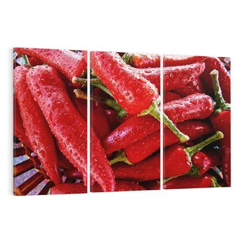 Obraz na płótnie 120x80 - Czerwone Papryczki - czerwone, papryczki