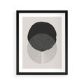 Plakat w ramie 40x50 - Boho Przenikanie Uroku - abstrakcyjna kompozycja, okręgi - rama czarna