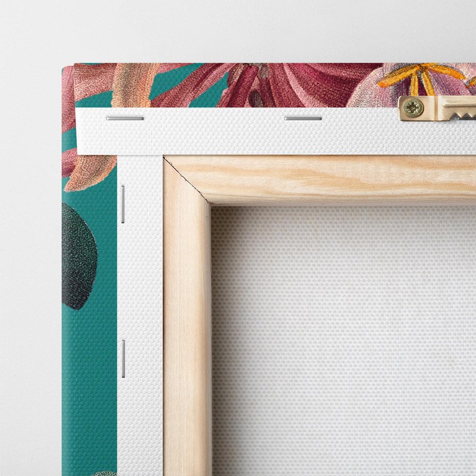 Obraz na płótnie 80x120 - Pejzaż zapomnianych uczuć - grafika w stylu vintage, wielkoformatowe kwiaty