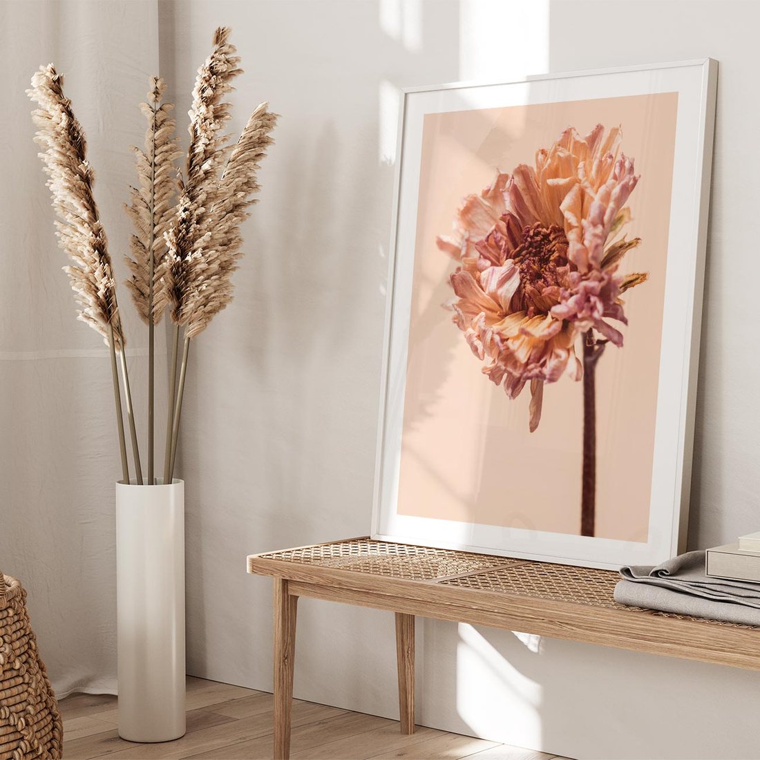 Plakat bez ramy 21x30 - Delikatne piękno - suche, kwiaty