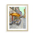 Plakat w ramie 40x50 - Kawiarenkowy Szkic - malowany, szkic - rama drewno