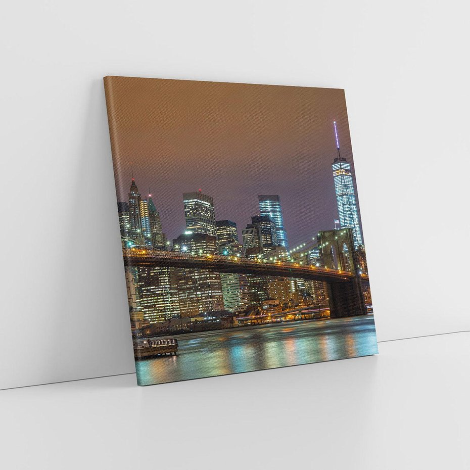 Obraz na płótnie 60x60 - Ikona Nowego Jorku - most, Nowy Jork