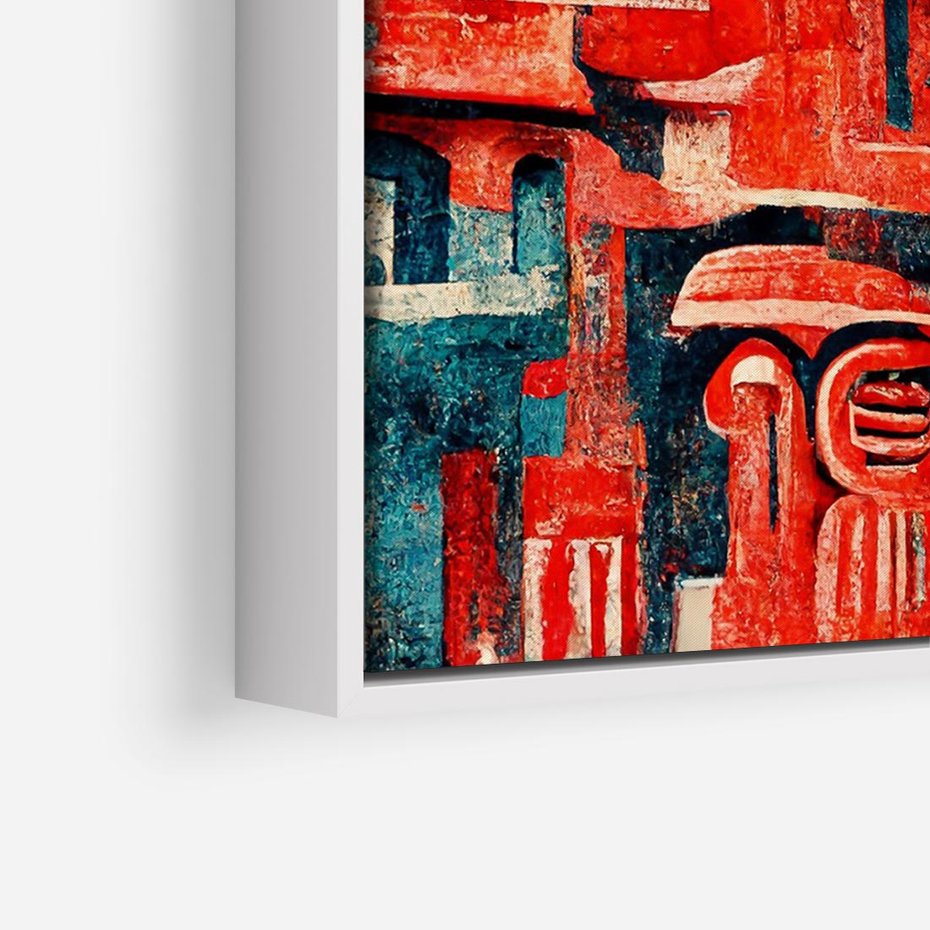 Obraz w ramie 120x80 - Mistyka Wschodnich Światów - orientalna sztuka, nawiązanie do Japonii - rama biała