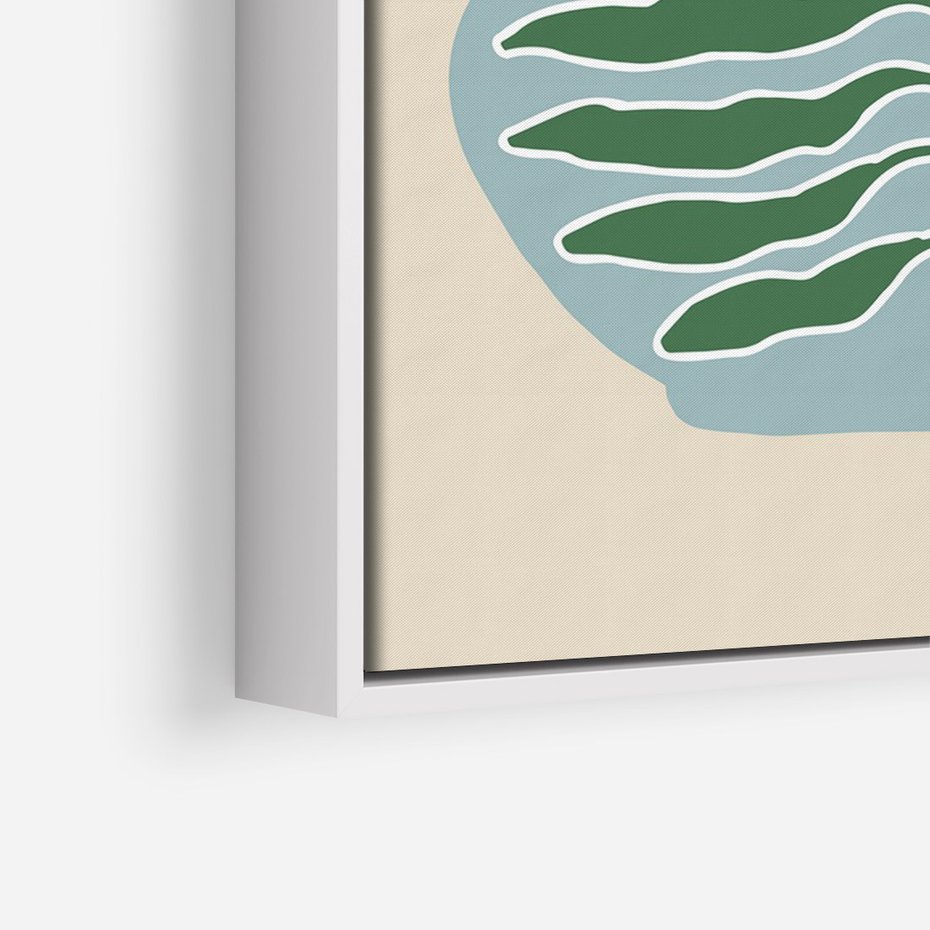 Obraz w ramie 50x70 - Wewnętrzne Spektrum - boho styl, wazon - rama biała