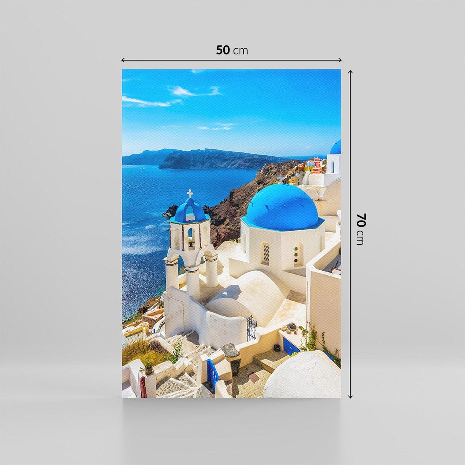 Obraz na płótnie 50x70 - Urokliwy widok na Santorini - Santorini, widok