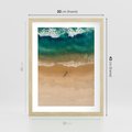 Plakat w ramie 30x40 - Oaza Relaksu - plaża, morze - rama drewno