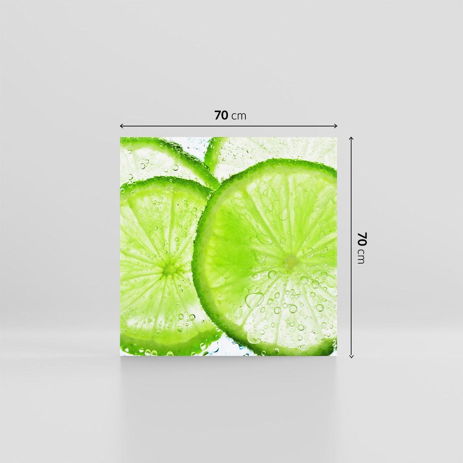 Obraz na płótnie 70x70 - Soczyste limonki - limonki, owoce