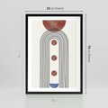 Plakat w ramie 50x70 - Symfonia Kształtów - nowoczesny plakat, styl midcentury - rama czarna