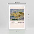 Plakat w ramie 50x70 - Plakat z Reprodukcją A. Renoira - Auguste Renoir, Morze i klify - rama biała