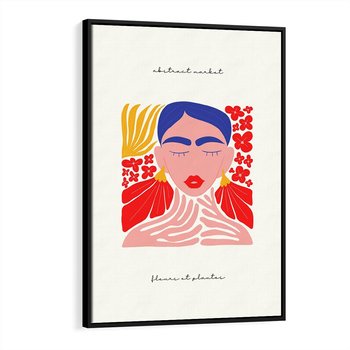 Obraz w ramie 70x100 - Bezgraniczne Rytmy - kobieta, sztuka abstrakcyjna - rama czarna