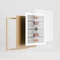 Plakat w ramie 40x50 - Plakat w Stylu Abstrakcji - geometryczna grafika, plakat - rama drewno