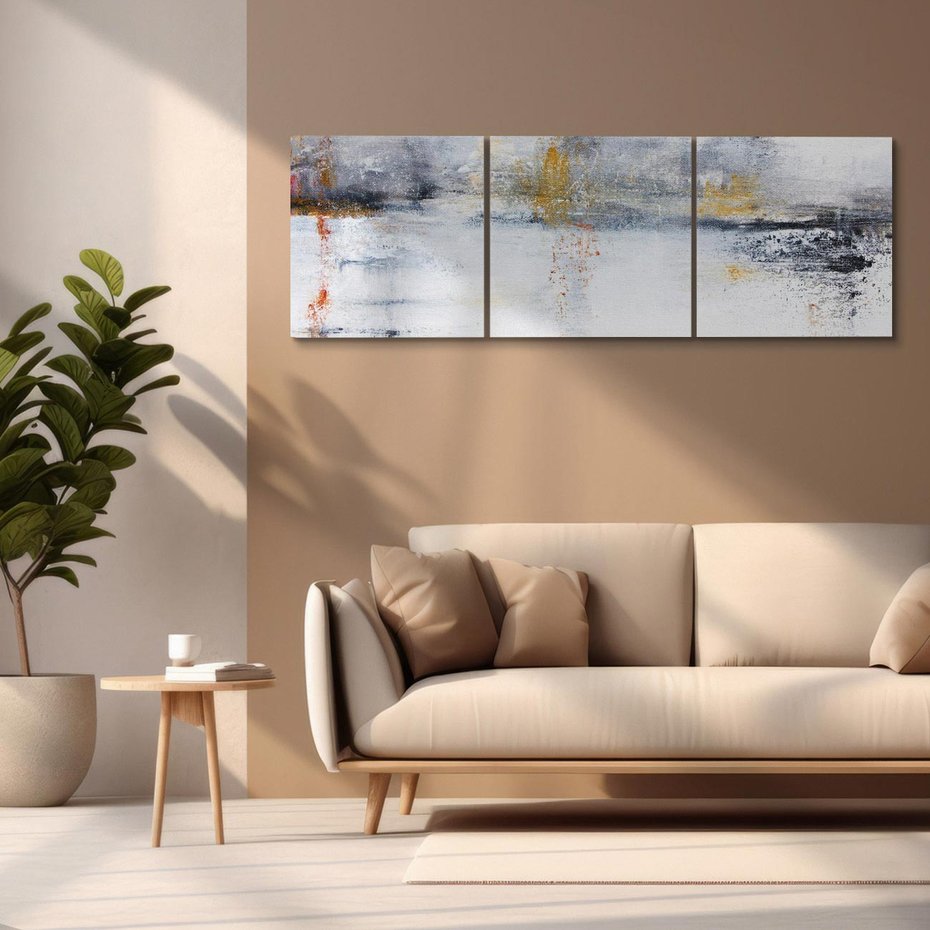 Obraz na płótnie 150x50 - Kontrastujące Chaosy - abstrakcja, kontrast