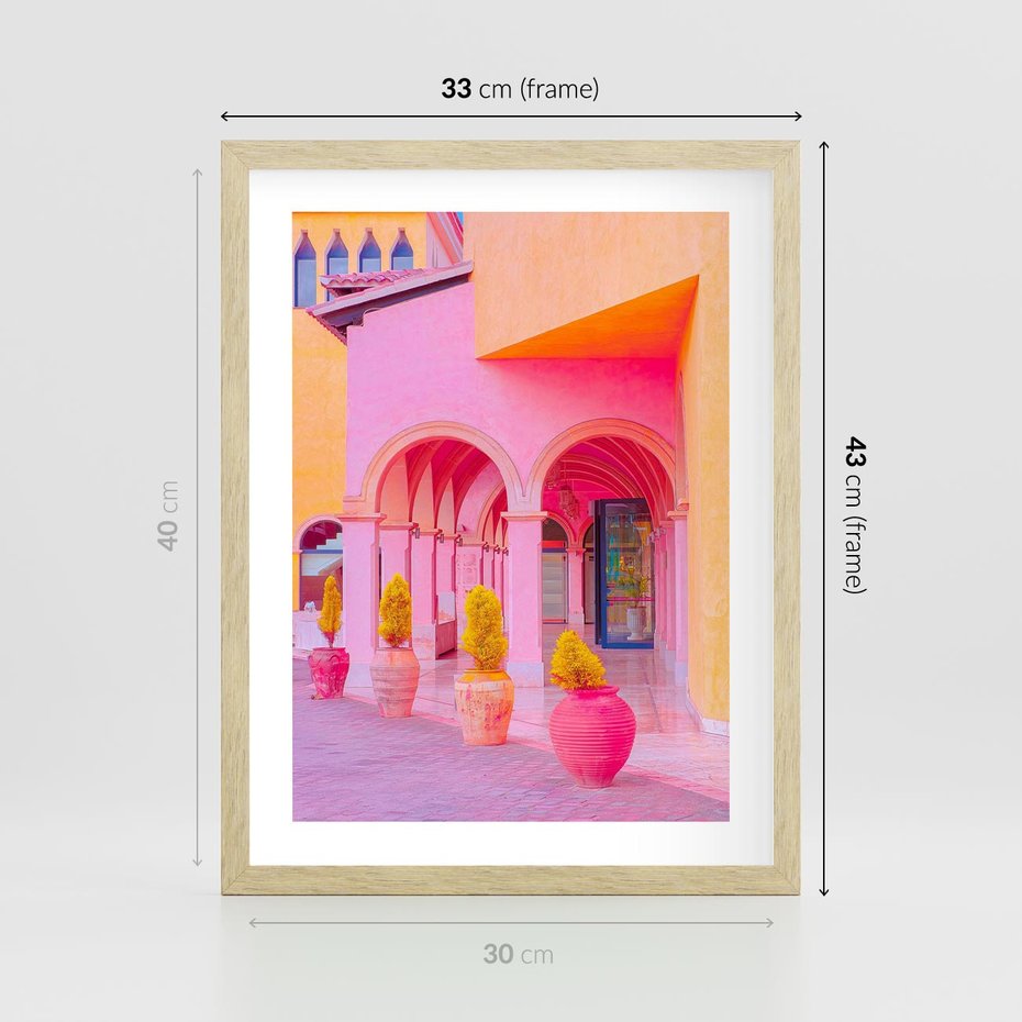 Plakat w ramie 30x40 - Marokańskie pastele - marokański, pastele - rama drewno
