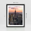 Plakat w ramie 40x50 - Nowojorskie Wieżowce - Nowy York, wieżowce - rama czarna